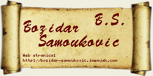 Božidar Samouković vizit kartica